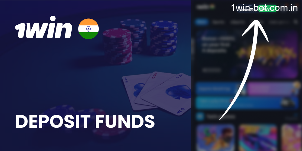 Make a deposit in INR on 1win India